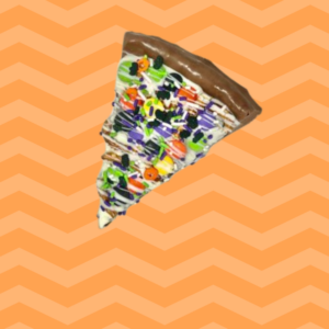Mini Halloween Chocolate Pizza Slice